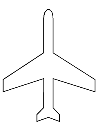 Самолет трафарет