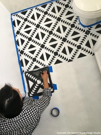 Трафарет для покраски плитки