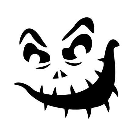 Трафарет лица тыквы на хэллоуин (49 фото)