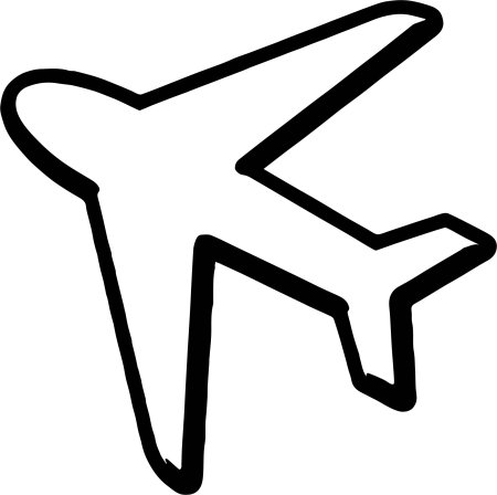 Самолетик трафарет