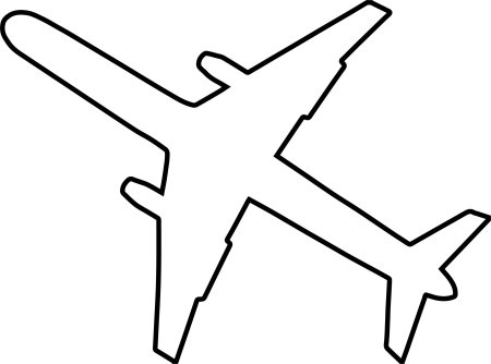 Самолет трафарет