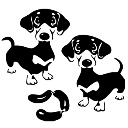 Такса трафарет
