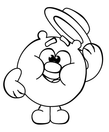 Смешарики раскраска Копатыч