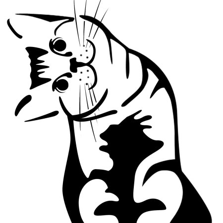 Трафаретная кошка