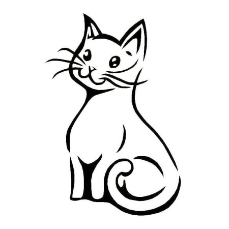 Трафарет кошки для рисования