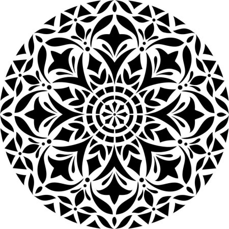 Мандала трафарет