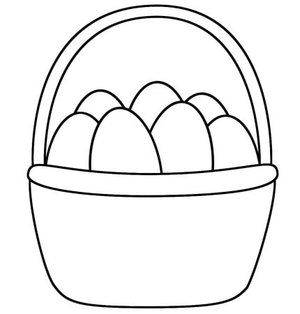 Корзинка раскраска