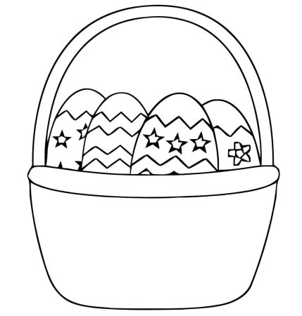 Корзинка трафарет для вырезания