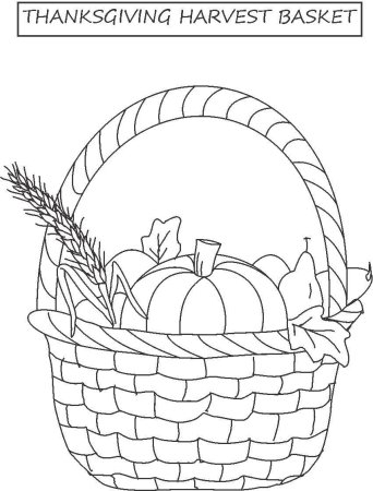 Корзинка раскраска