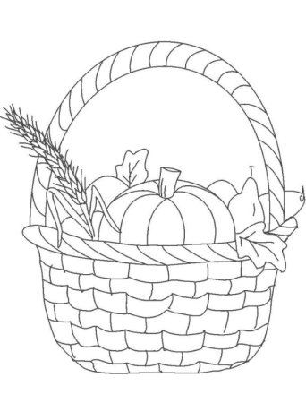 Корзина с яйцами раскраска
