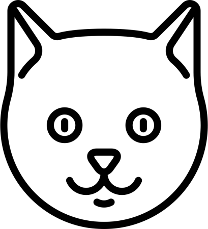 Кошачья мордочка трафарет