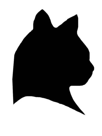 Силуэт морды кошки