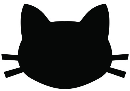 Силуэт головы кота