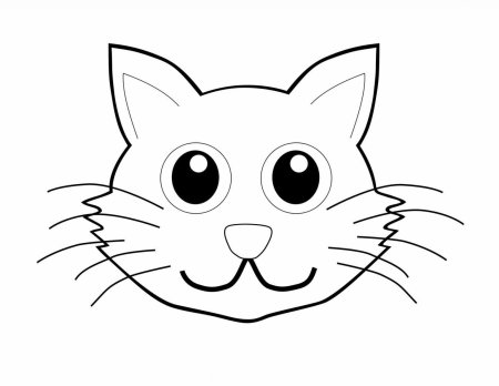 Мордочка кошки трафарет