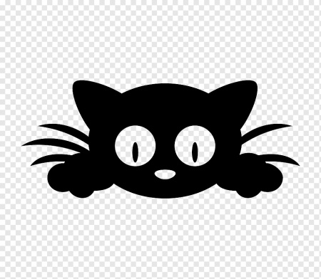 Силуэт мордочки кота