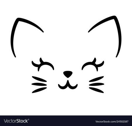 Кошачья мордочка силуэт