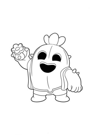 Brawl Stars раскраска Леона