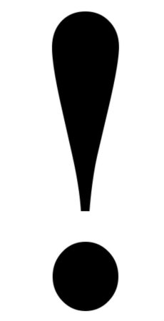 Знак восклицания для раскрашивания