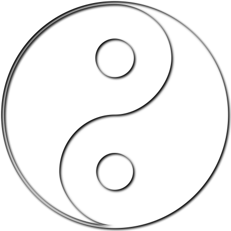 Черно белый знак круглый
