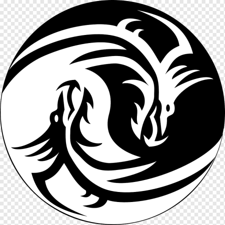 Инь Янь дракон svg
