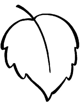 Листья раскраска