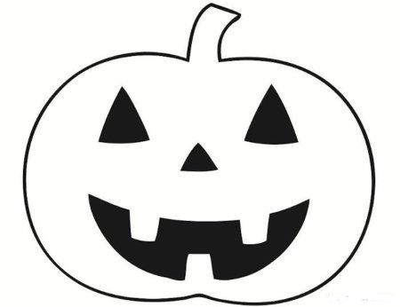 Трафарет тыквы для Хэллоуина
