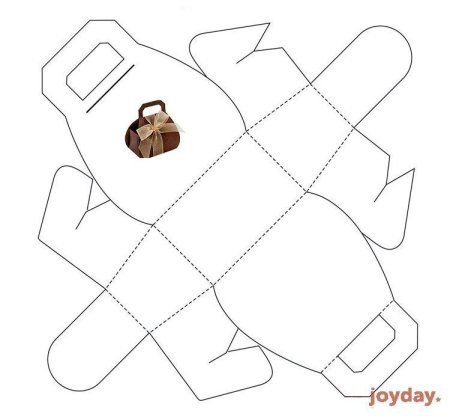 Схема бонбоньерки коробочки из бумаги