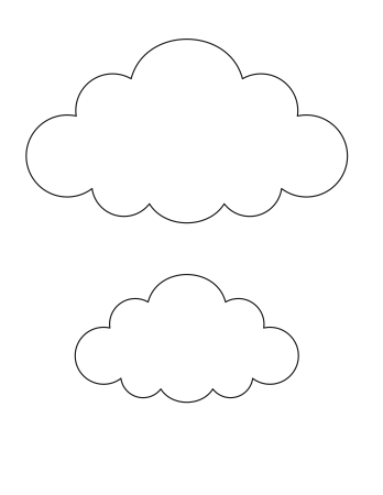 Трафарет облака для вырезания (46 фото)