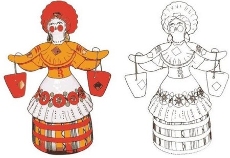Дымковская раскраска Дымковская игрушка