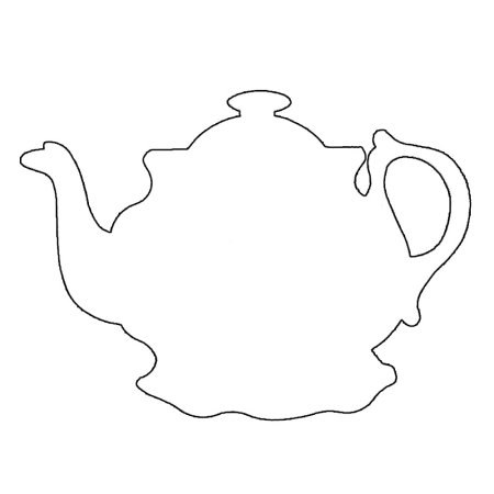 Чайник трафарет для рисования