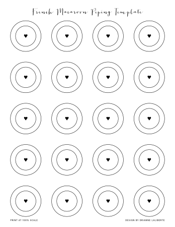 Трафарет для макаронс а4