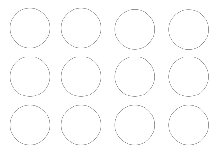 Круги разных размеров для вырезания
