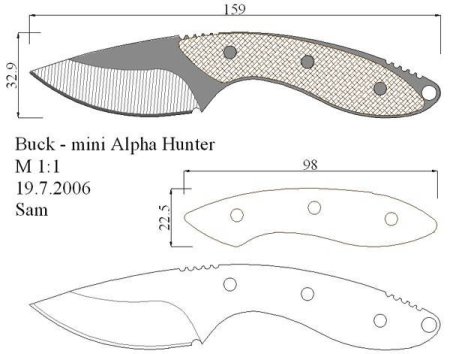 Buck Mini Alpha Hunter чертёж