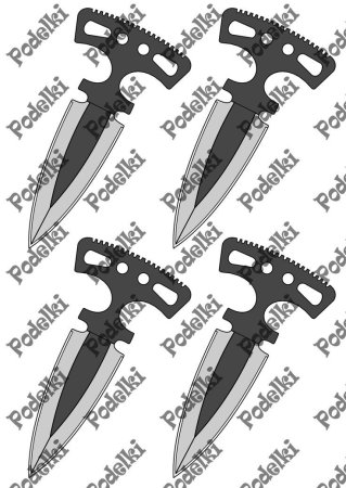 Нож Dual Daggers Standoff 2 чертёж