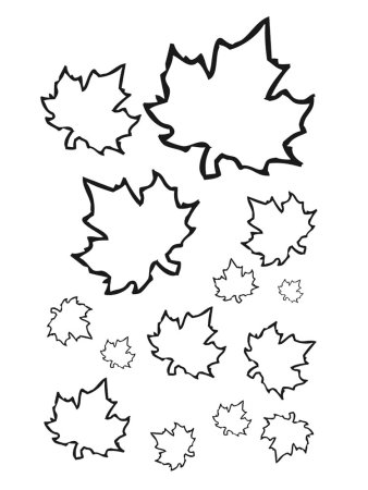 Трафареты кленовых листьев