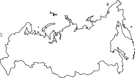 Карта России раскраска