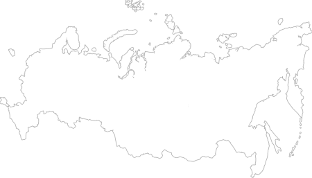 Карта России контур