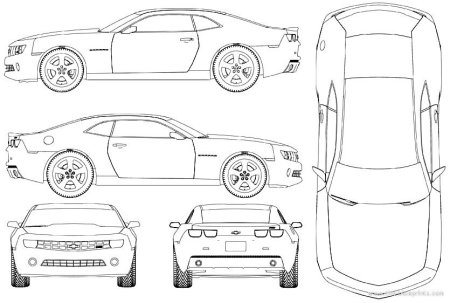 Chevrolet Camaro zl1 чертёж