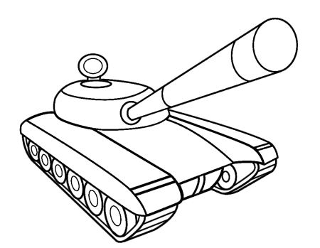 Раскраска танк т34 Военная техника