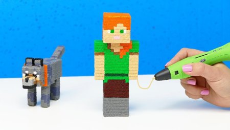 3d ручка майнкрафт Стив