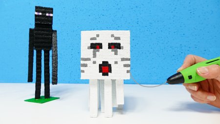 Майнкрафт из 3д ручки