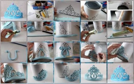 Корона из мастики для торта