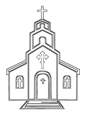 Храм раскраска