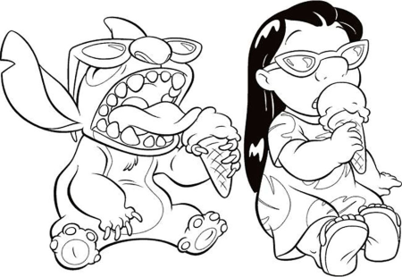 Раскраски Lilo Stitch