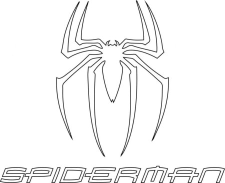 Знак человека паука раскраска