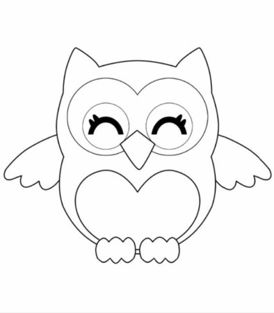 Трафарет Совы для аппликации
