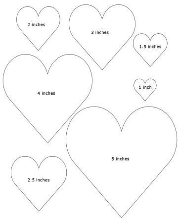 Трафарет сердечек для вырезания разных размеров (45 фото)