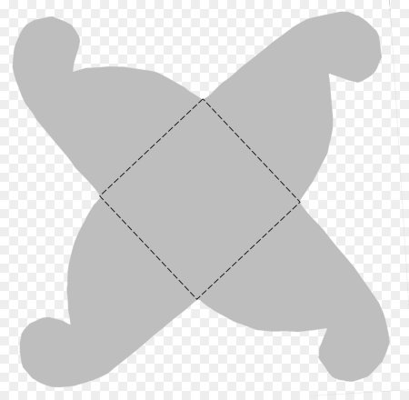 Развертка узкой коробки