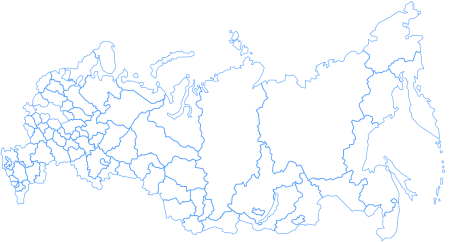 Контурная карта России с экономическими районами для печати
