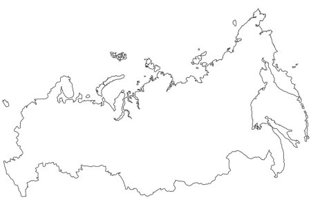 Карта России контур